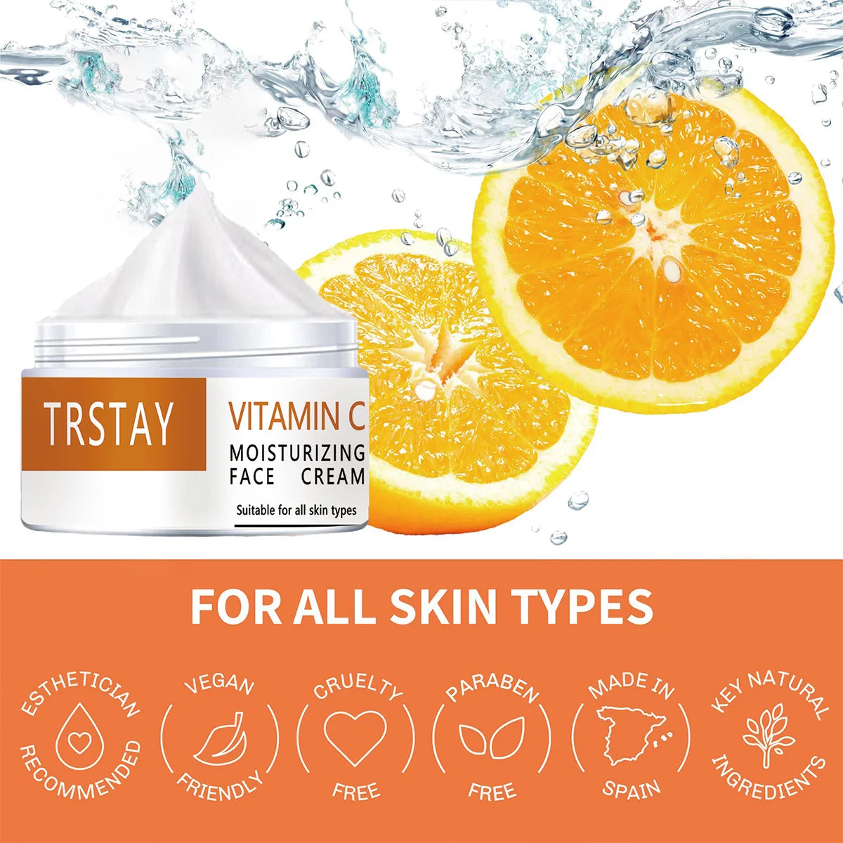 TRSTAY Vitamin C Brightening Face Cream - Health and wellness