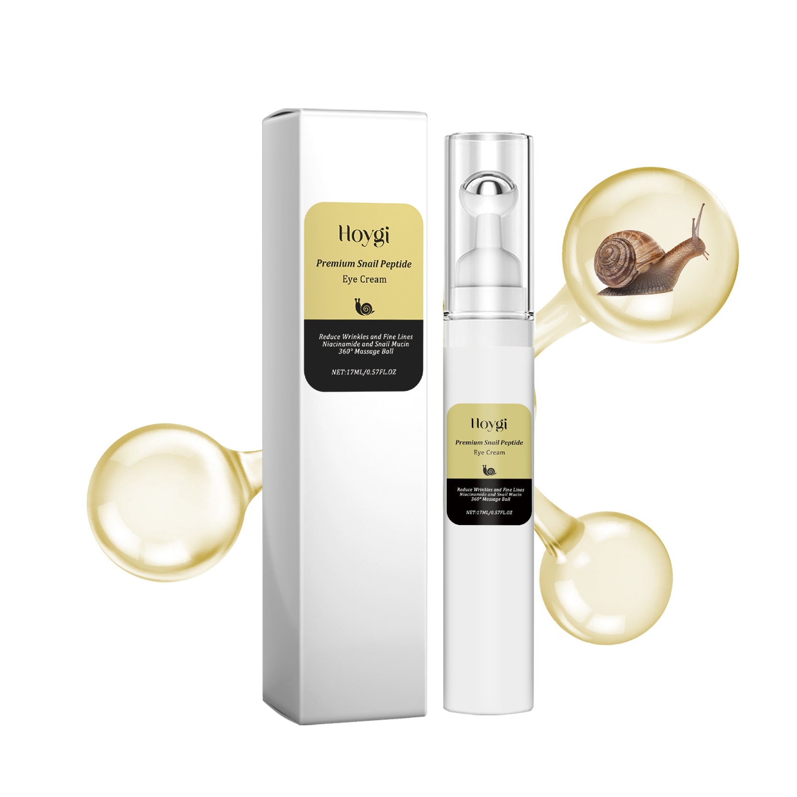 Snail Peptide Eye Cream Roller — Firms, Depuffs & Fades Fine Lines - Health and wellness