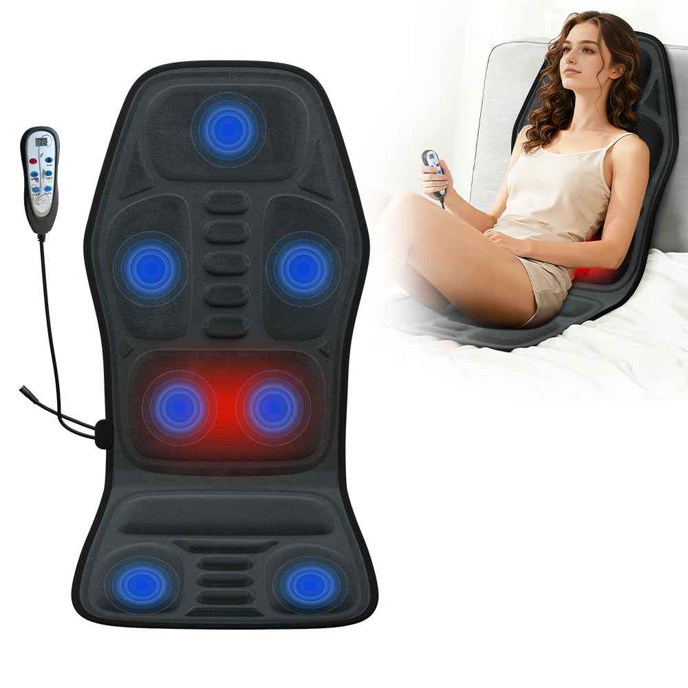 Heated Back Massager Seat Pad - Health and wellness
