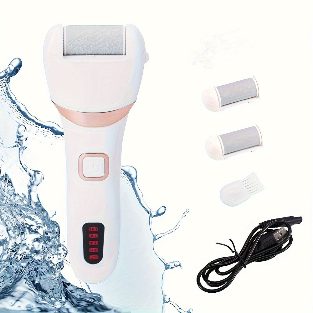 Electric Foot Callus Remover & Pedicure Kit — 3 Roller Heads, Rechargeable - Health and wellness
