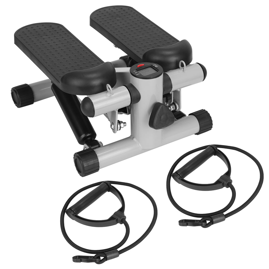Mini Fitness Stepper with Resistance Bands & LCD Monitor - Health and wellness