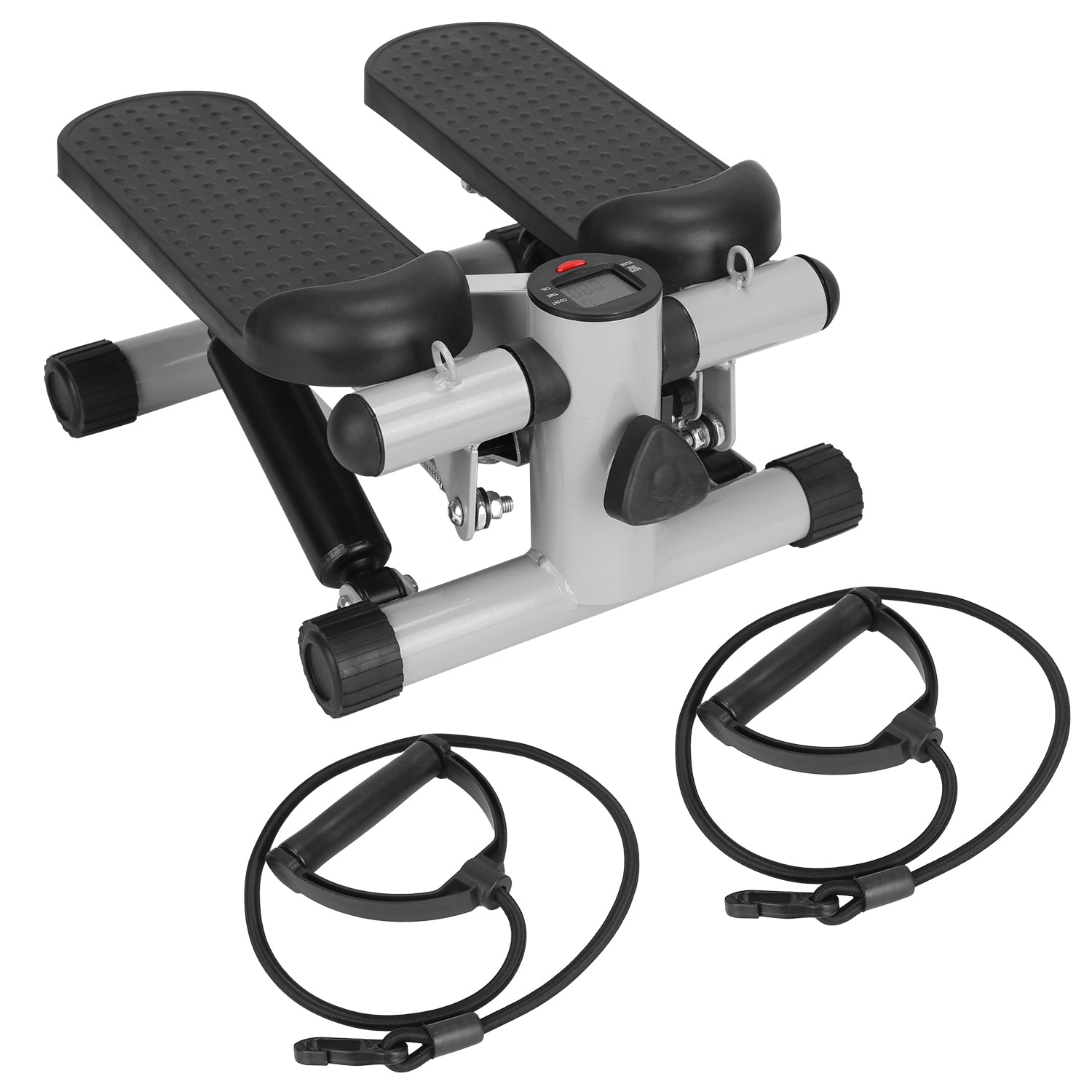 Mini Fitness Stepper with Resistance Bands & LCD Monitor - Health and wellness