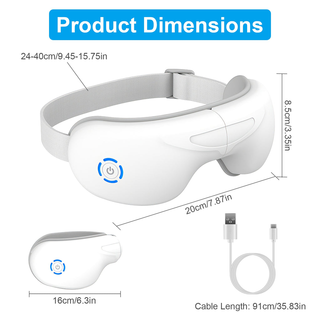 Eye Massager with Heat, Music & Air Pressure - Health and wellness