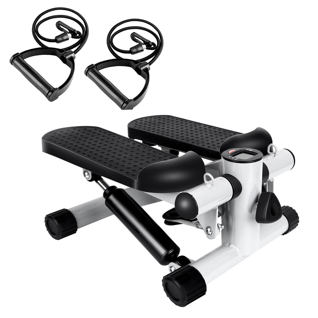 Mini Fitness Stepper with Resistance Bands & LCD Monitor - Health and wellness