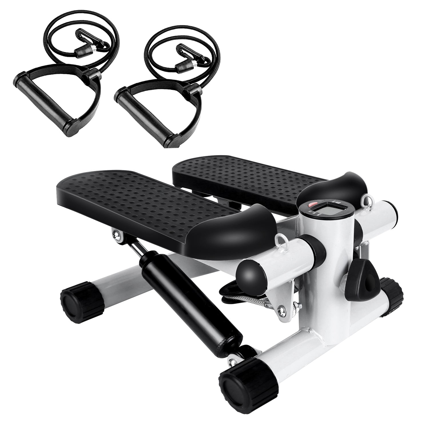 Mini Fitness Stepper with Resistance Bands & LCD Monitor - Health and wellness